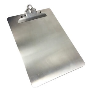 BST A3 Stainless Steel Clipboard - Landscape, 2 Clips